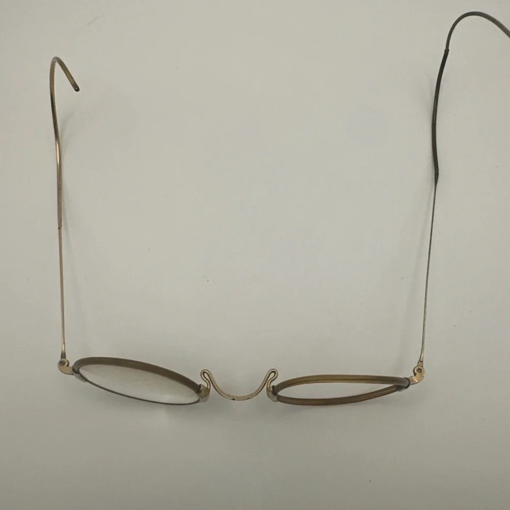 Antique Shuron Torty Celluloid Rim Eyeglasses Round Windsor Frames with Case